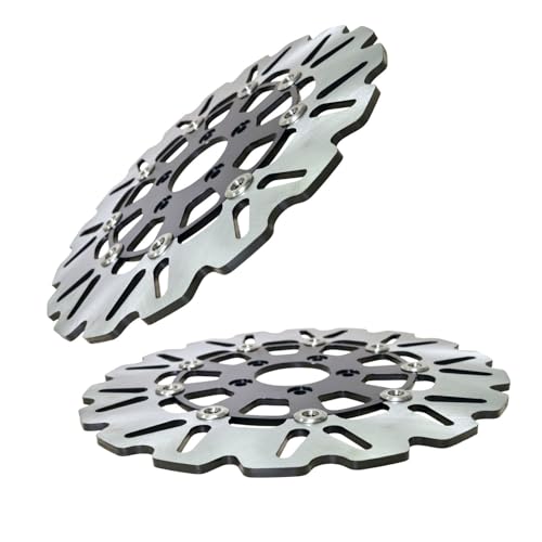 11.8" Front & Rear Floating Brake Rotors Disc Compatible with Harley Sportster Softail Touring Dyna Early Super Glide Motorcycle Brake Disc - size: 11.8" Front+Rear Rotors