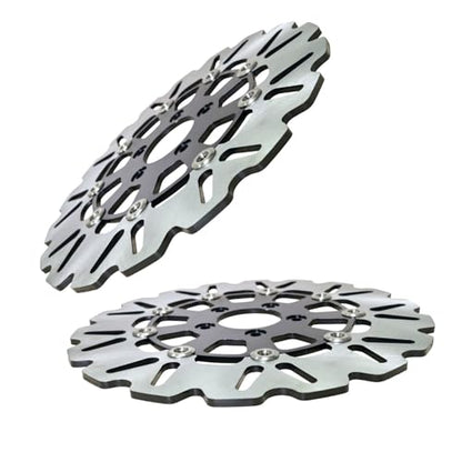 11.8" Front & Rear Floating Brake Rotors Disc Compatible with Harley Sportster Softail Touring Dyna Early Super Glide Motorcycle Brake Disc - size: 11.8" Front+Rear Rotors
