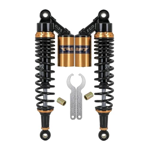 360mm Rear Shock Absorber Suspension Motorcycle ATV Quad 7mm Spring - color: Gold Black