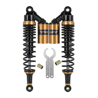 360mm Rear Shock Absorber Suspension Motorcycle ATV Quad 7mm Spring - color: Gold Black