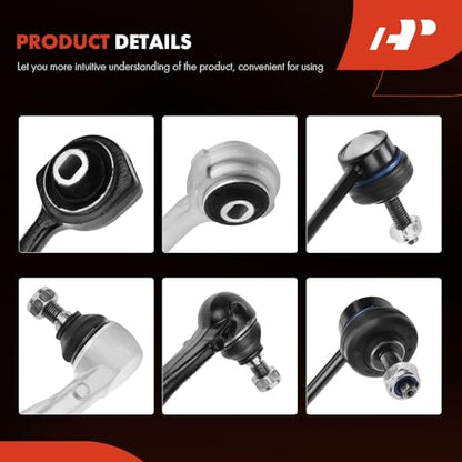 A-Premium 6Pcs Front Suspension Kit, Upper & Lower Rearward Control Arm - style: 6Pcs Kit