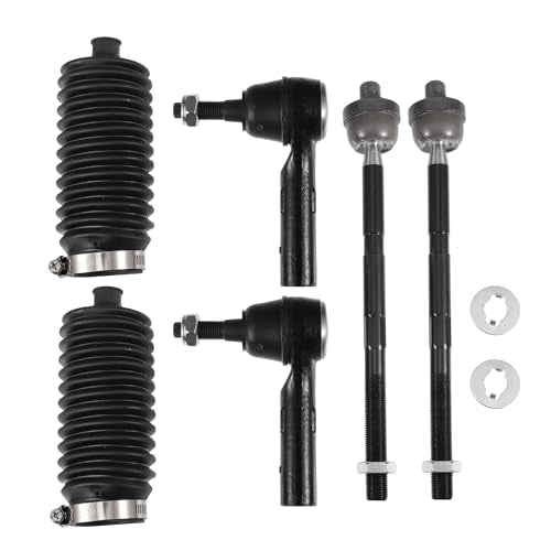 X AUTOHAUX 6 Pcs Front Inner Outer Tie Rod Ends W/Boots Suspension Steering Tie Rod End for Jeep Commander 2006-2010 for Jeep Grand Cherokee 2005-2010 Drag Link