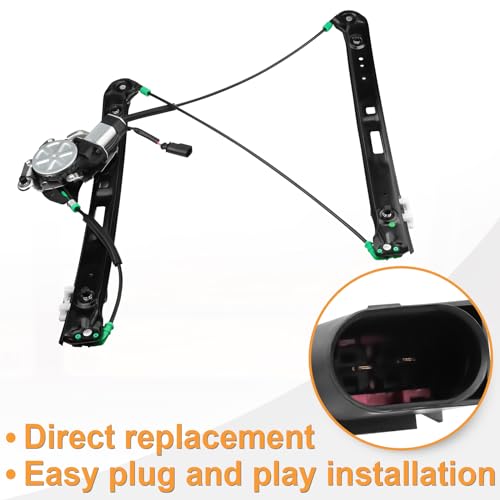 Front Passenger Power Window Regulator with Motor fit for BMW E46, 99-05 - style: Front Passenger Side