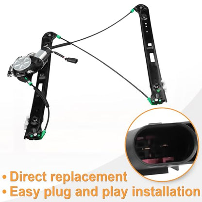 Front Passenger Power Window Regulator with Motor fit for BMW E46, 99-05 - style: Front Passenger Side