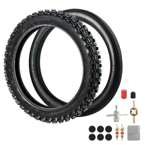 60/100-14 Front Tire 2.50-14 Inner Tube 14 Inch for KLX110 KX60 KX65 PW80 TTR90 TTR110 CRF70 XR70 Suzuk* RM60 JR80 DS80 DRZ110 Apollo RFZ SSR TaoTao 110cc 125cc Pit Dirt Bike - size: 60/100-14"