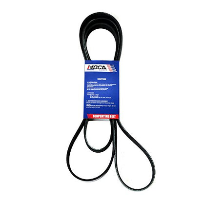 MOCA 7PK2555 EPDM Serpentine Belt for 95-98 Dodge B1500/B250 3.9L 5.2L & 99-03 Dodge Ram 1500 Van 5.2L 5.9L & 04-06 Audi A8 Quattro & Volkswagen Phaeton 4.2L V8 - size: 7PK2555