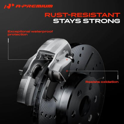 A-Premium Rear Left and Right Side Disc Brake Caliper without Bracket - style: Rear Left and Right Wheels