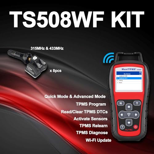 Autel MaxiTPMS TS508WF Kit TPMS Programming Tool with 8 pcs MX Sensors