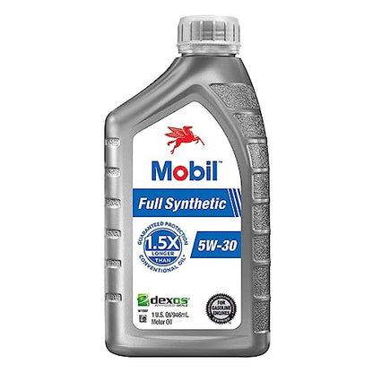 Mobil Full Synthetic Motor Oil 5W-30, 1 Quart (Pack of 6) - size: 1 Quart (Pack of 6)