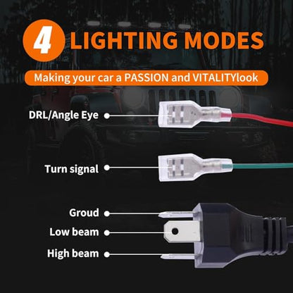 5.75" Round LED Headlight for Motorcycle, Compatible with Harley Sportster Dyna Low Rider Street Bob lron 883 1200 Softail Wide Glide Triple Headlamp,1PCS - size: 5.75''round headlight-1PCS