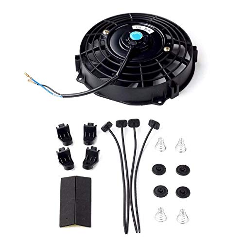 BLACKHORSE-RACING 7" Electric Radiator Fan High 3000 + CFM - size: 7 Inch