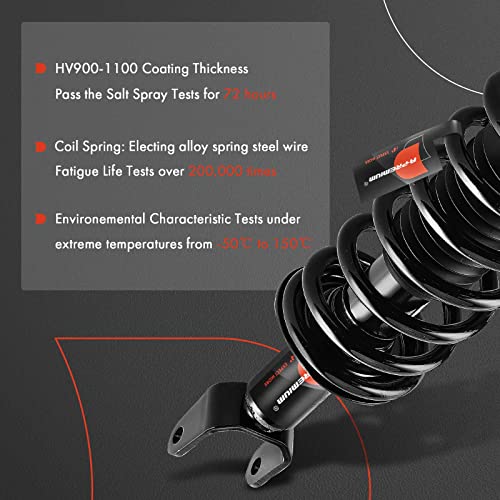 A-Premium Rear Complete Strut Assemblies with Coil Springs, Set of 2