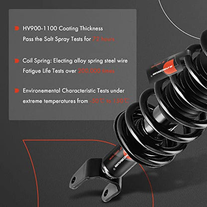 A-Premium Rear Complete Strut Assemblies with Coil Springs, Set of 2