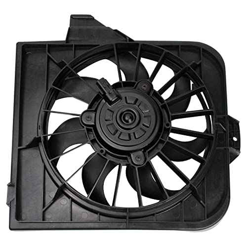 TRQ Left Radiator Cooling Fan Assembly Driver Side - style: RFA80428
