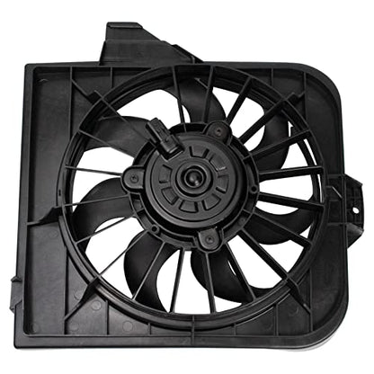 TRQ Left Radiator Cooling Fan Assembly Driver Side - style: RFA80428