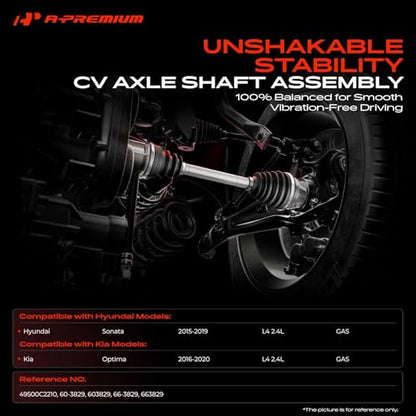 A-Premium Front Left Driver Side CV Axle Shaft Assembly - style: Front Driver Side