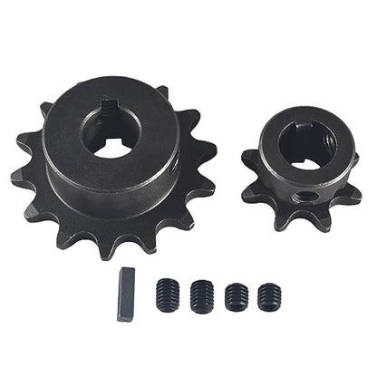 Jackshaft Sprockets with UCFL203 Pillow Block Bearings Go Kart Minibike Complete Jackshaft Kit 5/8" X 10" 40/41/420 Chain - size: 5/8" X 10"
