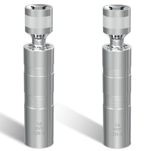 14mm&16mm Spark Plug Socket Set, Spark Plug Tool for 9/16"&5/8" Spark Plugs - color: 14mm&16mm x 3.78"