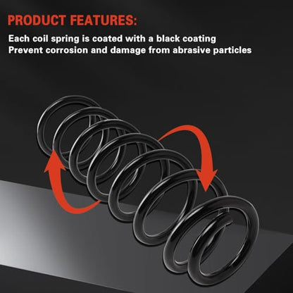 Front Left & Right Suspension Coil Spring Set Compatible with Wrangler - size: 2007-2017 Wrangler 3.6L 3.8L