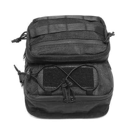 MZS Motorcycle Handlebar Bag, 6.5L Dual Use Molle Pouch Black - size: 6.5L