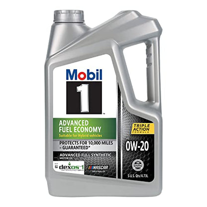 Mobil 1 Advanced Fuel Economy Full Synthetic Motor Oil 0W-20, 5 Quart (Pack of 2) - size: 5 Quart (Pack of 2), style: Full Synthetic