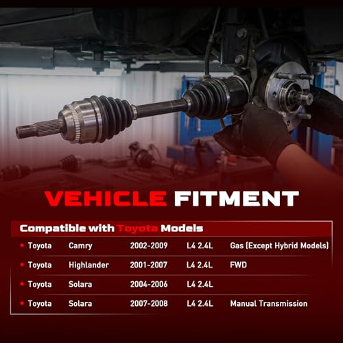 Betthand NCV69578 Front Right CV Axle Fit for Toyota Camry 2002-2009 Gas - size: 665247