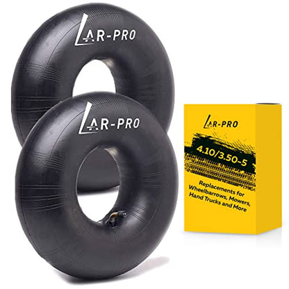 AR-PRO 4.10/3.50-5 Heavy Duty Replacement Inner Tube with TR-87 Bent Valve Stem (2-Pack) - for Wheelbarrows, Mowers, Hand Trucks and More - size: 4.10/3.50-5