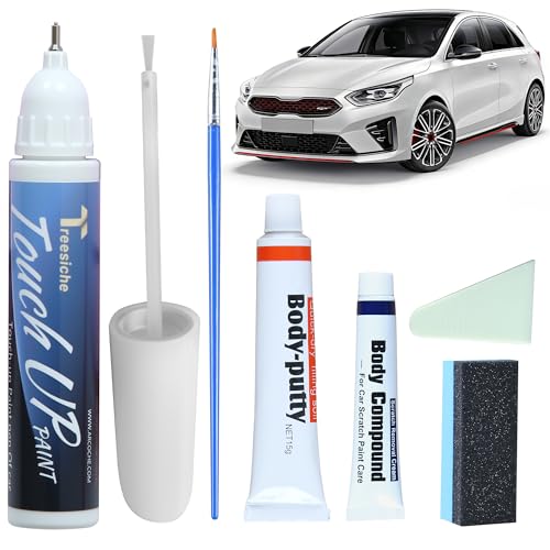 SWP Snow White Pearl Touch Up Paint for Kia Exact Match, Car Paint Scratch Repair kit, 2 in 1 Scratch Remover Pen with Color-Matched Rapid Drying of Paint Coating - color: Fit for Kia Snow White Pearl (SWP)