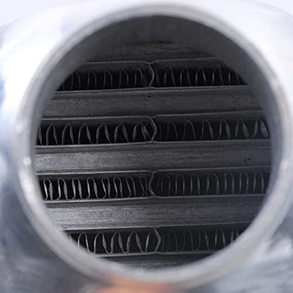 Universal Front Mount Intercooler, 3" Inlet/Outlet Aluminum Turbo Intercooler, Overall size 27"x7"x4" Core Size 3.5" For Turbo Charger System (3" Inlet/Outlet, 27"x7"x4")