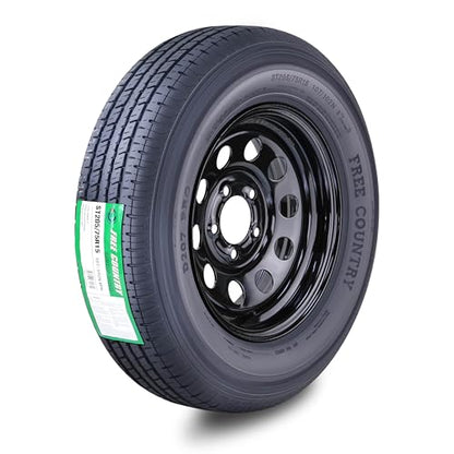 Free Country Trailer Tire Wheel ST205/75R15 8-Ply D 107N 5X5" Black Mod Rim - size: ST205/75R15 /5x5