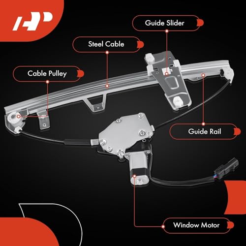 A-Premium Front Driver Side Power Window Regulator with Motor Assembly - size: Front Driver Side