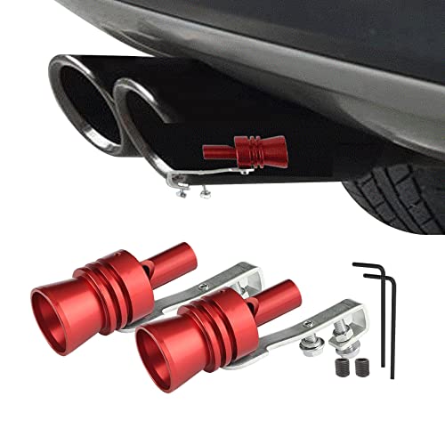 2PCS Car Turbo Whistle, Aluminum Alloy Universal Turbo Whistle - color: Red
