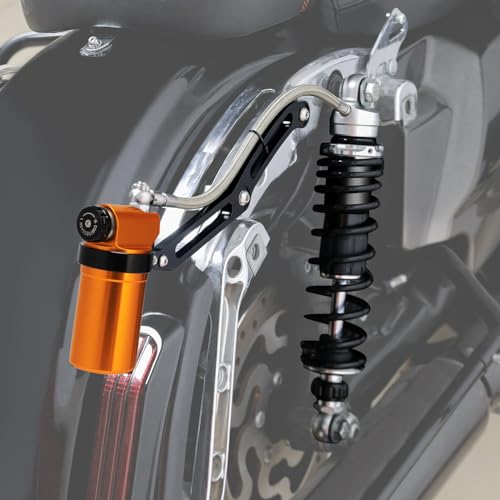 TCT-MOTORPARTS Remote Reservoir Suspension Shocks Fit For Harley Touring - color: Remote Reservoir Suspension Set #1