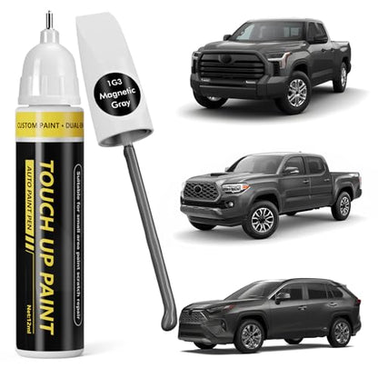((1G3) Magnetic Gray Metallic) Touch Up Paint for Toyota, Car Paint Scratch Repair Kit, 2 in 1 Premium Scratch Remover Pen with Exact Color-Matched - color: Magnetic Gray Metallic (1G3)