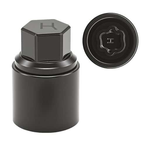 H Wheel Lock Nut Key, Replacement for Toyota Tacoma, Replacement for Lexus, Anti-Theft Lug Removal Tool, Socket Adapter for Vehicle Maintenance - color: Black, size: Socket H 21mm