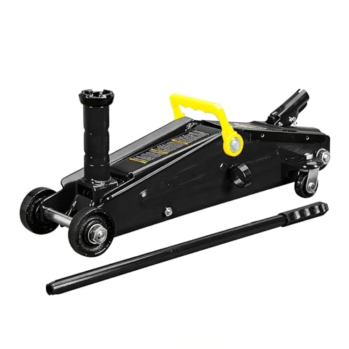 Torin 3 Ton Hydraulic Trolley Service/Floor Jack with Extra Saddle and 360°Swivel Handle, Fits for SUVs and Extended Height Trucks, 6000lbs Capacity, Black - size: 3 Ton (6,000 LBs)