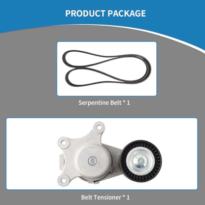 38485 Engine Belt Tensioner Serpentine Belt Drive Kit - size: 90K-38485C