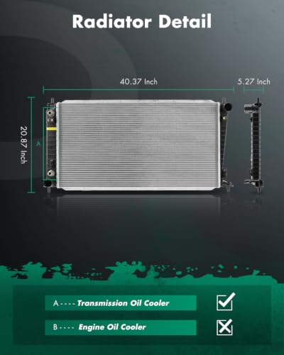 SCITOO Engine Coolant Radiator compatible with Ford F-150 F-250 Lobo - size: Medium