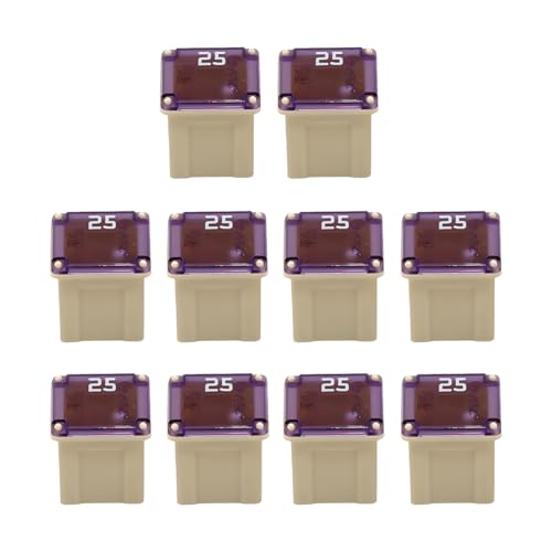 10 Pack 58 V 25 A Low-Profile Micro Cartridge Fuses - color: 25A