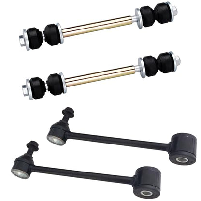 K6700 K80631 Rear Sway Bar End Links and Front Stabilizer Bar Link Kit for Cadillac Escalade 02-06, for Chevrolet Avalanche 1500 02-06, Tahoe 00-06, Front Rear Sway Bar for GMC Yukon 00-06-4pc - color: K6700 K80631