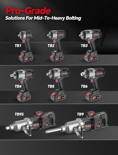 ROTAKE 20V Compact 1/2" Cordless Impact Wrench Kit, 580 FT-LBS, TB1 - size: 1/2" (580 ft-lbs) TB1