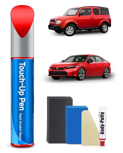 R-513 Rallye Red Touch Up Paint Kit Compatible with Honda Exact Match Car Scratch Repair Touch Up Paint Kit - color: Rallye Red(R-513) compatible with Civic/Element