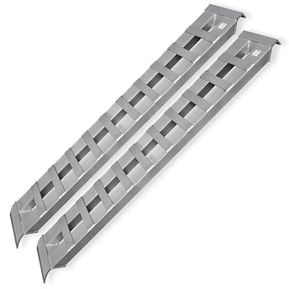 GEN-Y Hitch Heavy Duty Aluminum Loading Ramps - Set of 2, 6 Foot Long x 14 Inches Wide, 6000 lbs Capacity, Hybrid Hook and Plate Ends, Serrated Cross Rungs for Maximum Traction - size: 6'