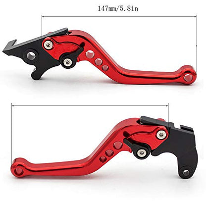 Krace Motor Clutch Brake Levers Set For GROM/MSX125 2014 2015 2016 2017 2018 2019 2020,CB300R 2019,CBR500R/CB500F/X 2013-2018, CBR300R/CB300F/FA 2014-2017, CBR250R 2011-2013,CB300R 2019 - color: Red