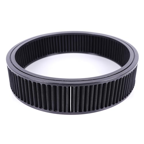 14"x3" Round Air Cleaner Filter Element High Flow (Black) - size: 14" x 3" Black