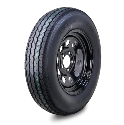 Free Country Trailer Tire Wheel ST205/75D15 6Ply C 101L 5x4.5 Black Mod Rim - size: ST205/75D15 / 5x4.5" PCD / 6PR