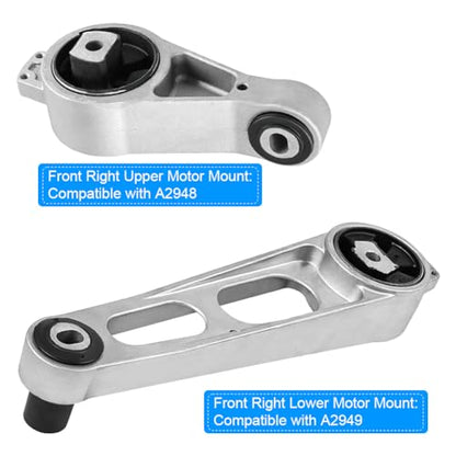 Engine Motor & Front Right Mount Kit Replacement for 2001-2010 Chrysler - size: 2PCS-Compatible with OE#A2948 A2949