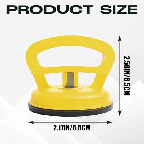 2PCS Car Dent Puller, Dent Remover Tool for Car, Suction Cup Car Dent Puller Kit with Handle, Auto Body Small Dent Remover Puller for Phone Screen Removal, Objects Moving and Lifting (Yellow) - color: Yellow