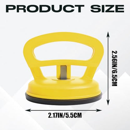 2PCS Car Dent Puller, Dent Remover Tool for Car, Suction Cup Car Dent Puller Kit with Handle, Auto Body Small Dent Remover Puller for Phone Screen Removal, Objects Moving and Lifting (Yellow) - color: Yellow