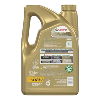 Castrol EDGE Extended Performance 5W-30 Advanced Full Syn Motor Oil, 5 Qt - size: 5 quarts